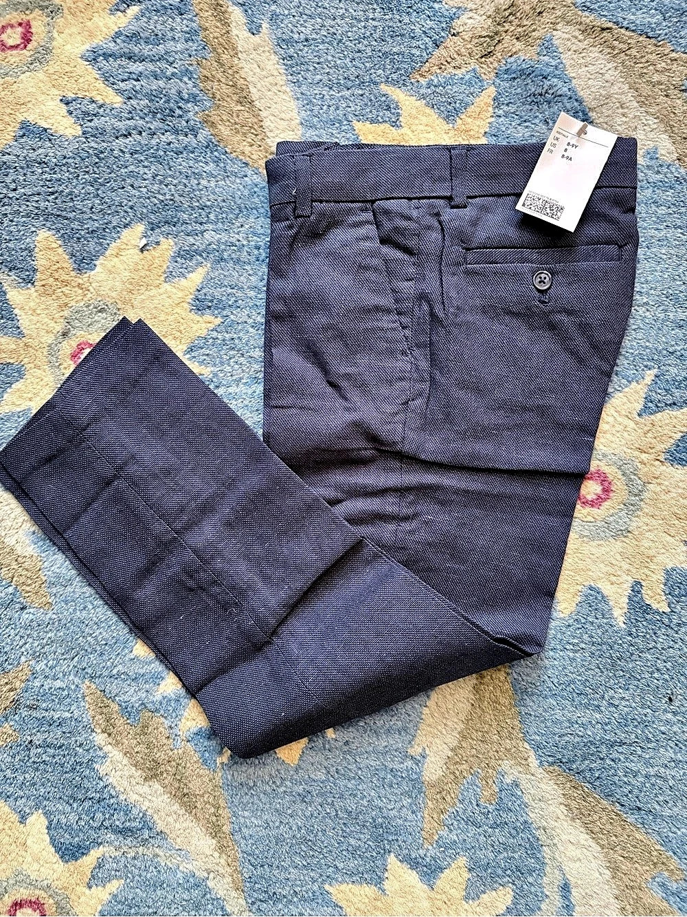 H&M Slim Fit Suit Pants Boys' Blue Size 8-9Y NWT